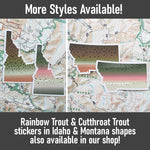 Cutthroat Trout stickers available in both ID & MT shape. Link in description!