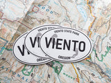 Viento State Park Oregon White Oval Stickers