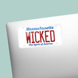 Wicked Massachusetts License Plate Sticker