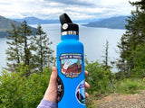 Believe Jackalope Sticker on Hydroflask, Small 3" Size