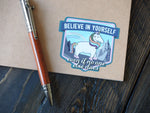 Believe Unicorn Sticker - Hooves on Ground Small 3" Size on Notebook