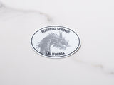 Borrego Springs Dragon White Oval Bumper Sticker