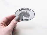 Borrego Springs Dragon White Oval Bumper Sticker