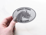 Borrego Springs Dragon White Oval Bumper Sticker