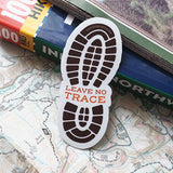 Leave No Trace Hiking Boot Print Sticker