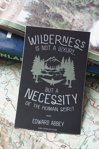 Wilderness Quote Sticker