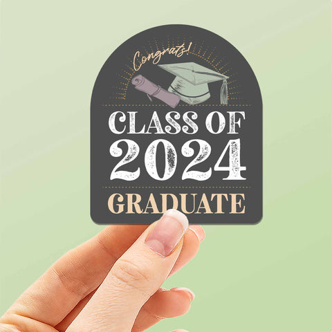 Class of 2024 Graduation Stickers - HS & College Grad Decals
