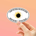 2024 Texas Solar Eclipse Sticker, Size Comparison
