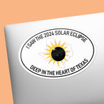 2024 Texas Solar Eclipse Sticker on Laptop
