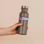 North Idaho 208 Decal on Water Bottle