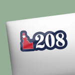 North Idaho 208 Sticker on Laptop