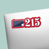 215 Philadelphia Area Code Sticker on Laptop
