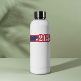 215 Philadelphia Area Code Sticker on white water bottle