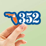 352 Area Code Gainesville Florida Sticker - Cool FL Decals