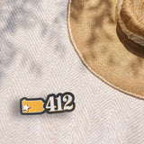 412 Area Code Pittsburgh Sticker - PGH Pennsylvania Decal