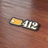 412 Area Code Pittsburgh Sticker - PGH Pennsylvania Decal
