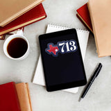 713 Houston Area Code Sticker - Cool Texas Decals
