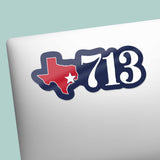 713 Houston Area Code Sticker - Cool Texas Decals
