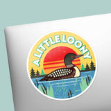 A Little Loony Birdwatching Sticker - Midwest Lake Bird Decal