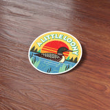 A Little Loony Birdwatching Sticker - Midwest Lake Bird Decal