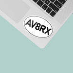 AV8RX Aviatrix Airplane Pilot Sticker on Laptop