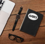 AV8RX Aviatrix Airplane Pilot Sticker on Journal with Macbook and Watch