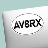 AV8RX Aviatrix Airplane Female Pilot Decal on Laptop