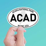 Acadia National Park White Oval Bumper Sticker