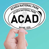 Acadia National Park White Oval Bumper Sticker