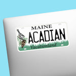 Acadian Maine License Plate Decal Laptop 