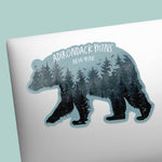 Cute Black Bear Adirondack Mountains Upstate New York Sticker on Laptop