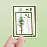 Alabama State Tree Longleaf Pine Sticker - AL Vintage Stamp Decal