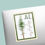 Alabama State Tree Longleaf Pine Sticker - AL Vintage Stamp Decal