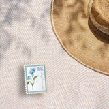 Alaska State Flower Forget-me-not Sticker - AK Vintage Stamp Decal