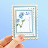 Alaska State Flower Forget-me-not Sticker - AK Vintage Stamp Decal