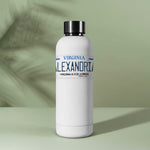 Alexandria Virginia License Plate Sticker on Water Bottle