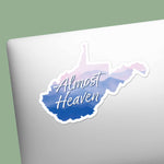 Almost Heaven West Virginia Decal on Laptop