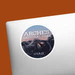 Double Arch Moab Utah Decal on Laptop