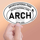 Arches National Park White Oval Bumper Sticker