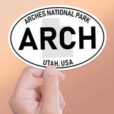 Arches National Park White Oval Bumper Sticker