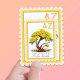 Arizona State Tree Palo Verde Sticker - AZ Vintage Stamp Decal