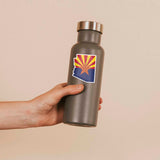 Cool Arizona Flag Sticker on Water Bottle