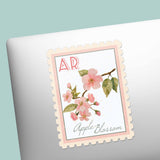 Arkansas State Flower Apple Blossom Sticker - AR Vintage Stamp Decal