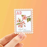Arkansas State Flower Apple Blossom Sticker - AR Vintage Stamp Decal