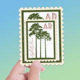 Arkansas State Tree Loblolly Pine Sticker - AR Vintage Stamp Decal