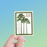Arkansas State Tree Loblolly Pine Sticker - AR Vintage Stamp Decal