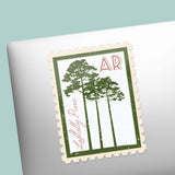 Arkansas State Tree Loblolly Pine Sticker - AR Vintage Stamp Decal