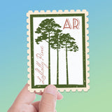 Arkansas State Tree Loblolly Pine Sticker - AR Vintage Stamp Decal