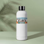 Atlanta Georgia License Plate Sticker on Water Bottle