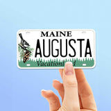 Augusta Maine License Plate Sticker